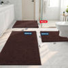 Picture of Smiry Luxury Chenille Bathroom Rugs 45x27, Extra Soft and Absorbent Shaggy Bath Mat, Machine Washable, Non-Slip Plush Carpet Runner for Tub, Shower, and Floor, Home Decor Accessories, Brown