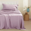 Picture of Bedsure Twin XL Sheet Set Dorm Bedding, Cooling Sheets Twin Extra Long Sheets, Rayon Derived from Bamboo, Deep Pocket Up to 16", Hotel Luxury Silky Bedding Sheets & Pillowcases, Lavender