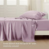 Picture of Bedsure Twin XL Sheet Set Dorm Bedding, Cooling Sheets Twin Extra Long Sheets, Rayon Derived from Bamboo, Deep Pocket Up to 16", Hotel Luxury Silky Bedding Sheets & Pillowcases, Lavender