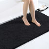 Picture of Smiry Luxury Chenille Bathroom Rugs 45x27, Extra Soft and Absorbent Shaggy Bath Mat, Machine Washable, Non-Slip Plush Carpet Runner for Tub, Shower, and Floor, Home Decor Accessories, Black