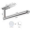 Picture of VAEHOLD Adhesive Paper Towel Holder Under Cabinet Mount, Wall Mounted Paper Towel Roll Holder for Kitchen Paper Towel, SUS304 Stainless Steel（Silvery）