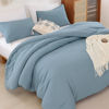 Picture of ROSGONIA King Size Comforter Set Dusty Blue, 3pcs (1 Boho Blue Comforter & 2 Pillowcases) All Season Bedding Lightweight Bedspread Blanket Quilt