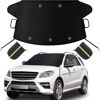 Picture of Sompaty Windshield Cover for Ice and Snow, Windshield Snow Cover, Performance Brake Kits with Side Mirrors Cover, Fits Most Cars, Trucks, Vans, SUVs and More 87 x 56 inches, Black