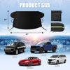 Picture of Sompaty Windshield Cover for Ice and Snow, Windshield Snow Cover, Performance Brake Kits with Side Mirrors Cover, Fits Most Cars, Trucks, Vans, SUVs and More 87 x 56 inches, Black
