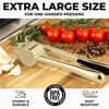 Picture of Zulay Kitchen Large Premium Garlic Press Set - Bigger Bowl for Bigger Garlic - Rust Proof & Dishwasher Safe Garlic Mincer Tool - Easy-Squeeze, Easy-Clean Silicone Garlic Peeler & Brush (Gold)