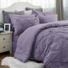 Picture of Bedsure California King Comforter Set Grayish Purple - Cal King Bed Set 7 Pieces, Pinch Pleat Cali King Bedding Set with Comforter, Sheets, Pillowcases & Shams