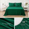 Picture of Bedsure California King Comforter Set - Cal King Bed Set 7 Pieces, Pinch Pleat Dark Green Cali King Bedding Set with Comforter, Sheets, Pillowcases & Shams