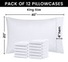 Picture of Utopia Bedding King Pillow Cases - Pack of 12 - Envelope Closure - Soft Brushed Microfiber Fabric - Shrinkage and Fade Resistant Pillow Covers King Size 20 X 40 Inches (King, White)