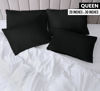 Picture of Utopia Bedding Queen Pillow Cases - Pack of 4 - Envelope Closure - Soft Brushed Microfiber Fabric - Shrinkage and Fade Resistant Pillow Covers Queen Size 20 X 30 Inches (Queen, Black)