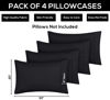Picture of Utopia Bedding Queen Pillow Cases - Pack of 4 - Envelope Closure - Soft Brushed Microfiber Fabric - Shrinkage and Fade Resistant Pillow Covers Queen Size 20 X 30 Inches (Queen, Black)