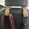 Picture of Car Hooks Universal Car Vehicle Back Seat Headrest Hanger Holder Hook Microfiber Leather & Stainless Steel for Bag Purse Cloth Drink Grocery (Beige)