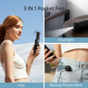 Picture of JISULIFE Handheld Mini Fan, 3 IN 1 USB Rechargeable Portable Fan [12-19 Working Hours] with Power Bank, Flashlight, Pocket Design for Travel/Summer/Concerts/Lash, Gifts for Women (Black)