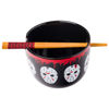 Picture of Silver Buffalo Friday the 13th Dripping Blood Jason Voorhees Ceramic Ramen Noodle Rice Bowl with Chopsticks, Microwave Safe, 20 Ounces