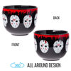 Picture of Silver Buffalo Friday the 13th Dripping Blood Jason Voorhees Ceramic Ramen Noodle Rice Bowl with Chopsticks, Microwave Safe, 20 Ounces