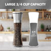 Picture of HOME EC Original Stainless Steel Salt or Pepper Grinder 1pk - Adjustable Ceramic Sea Salt Grinder or Pepper Grinder - Tall Glass Salt or Pepper Shakers Pepper Mill or Salt Mill w/EBook