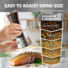 Picture of HOME EC Original Stainless Steel Salt or Pepper Grinder 1pk - Adjustable Ceramic Sea Salt Grinder or Pepper Grinder - Tall Glass Salt or Pepper Shakers Pepper Mill or Salt Mill w/EBook