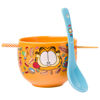 Picture of Silver Buffalo Garfield Hungry Junk Food Ceramic Ramen Noodle Rice Bowl with Chopsticks and Spoon, Microwave Safe, 20 Ounces