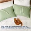 Picture of Bedsure Cooling Pillow Cases Standard Size 2 Pack, Rayon Derived from Bamboo Cooling Pillowcase for Hot Sleepers, Soft & Breathable Cool Pillow Covers with Zipper, Gifts, Sage Green, 20x26 Inches