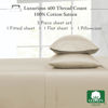 Picture of California Design Den Beige Twin XL Sheets Set, 400 Thread Count 100% Cotton Sateen, Soft & Breathable, Cooling Beige Sheet, Deep Pocket Bed Sheets (Beige)