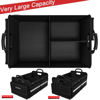Picture of Homeve Trunk Organizer for Car, Collapsible Storage Box, Car Storage Organizer, 3 Compartment, Multi Pockets, Non Slip Strips, Adjustable Securing Straps, Black