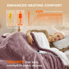 Picture of Bedsure Electric Blanket Full Size - Soft Flannel Heated Blanket, Fast Heating with 10 Time Settings & 6 Heat Settings, Warm Gift for Grandma (72x84 inches, Woodrose)