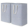 Picture of Lifewit 2 Pack Laundry Hamper Large Collapsible Laundry Baskets, Freestanding Waterproof Clothes Hamper with Easy Carry Handles in Laundry Room Bedroom Bathroom College Dorm for Adults, Blue, 2 x 80L