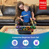 Picture of ROCKSOCKI Electric Drum Set, 7-Pad Electronic Drum Set with Headphone Included, Roll-up Drum Pad For Kids, Great Holiday Xmas Birthday Gift (Dual Speakers)
