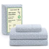 Picture of LANE LINEN 100% Organic Cotton Twin Sheets Set - 3 PC Bedding Sheets & Pillowcases - Breathable & Cooling Bed Sheets - Deep Pocket up to 15", Sheets for Twin Size Bed: Polka Dot (Blue)