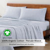 Picture of LANE LINEN 100% Organic Cotton Twin Sheets Set - 3 PC Bedding Sheets & Pillowcases - Breathable & Cooling Bed Sheets - Deep Pocket up to 15", Sheets for Twin Size Bed: Polka Dot (Blue)