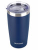 Picture of SUNWILL 20oz Tumbler with Lid, Stainless Steel Vacuum Insulated Double Wall Travel Tumbler, Durable Insulated Coffee Mug, Powder Coated Navy, Thermal Cup with Splash Proof Sliding Lid