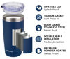 Picture of SUNWILL 20oz Tumbler with Lid, Stainless Steel Vacuum Insulated Double Wall Travel Tumbler, Durable Insulated Coffee Mug, Powder Coated Navy, Thermal Cup with Splash Proof Sliding Lid