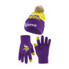 Picture of Ultra Game Unisex Kid's Standard Super Soft Winter Beanie Knit Hat with Extra Warm Touch Screen Gloves, Team Color 2