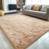 Picture of OLANLY 5x8 Machine Washable Large Area Rugs for Living Room, Bedroom, Soft Fluffy Shaggy Bedside Rug, Indoor Floor Carpet for Kids Girls and Boys, Dorms, Nursery, Home Decor Aesthetic, Beige