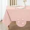 Picture of Veblandy 2 Pack Rectangle Tablecloth, 52x70 inch, Water Resistant Wrinkle Free Linen Textured Table Cloth Washable, Decorative Fabric Table Cover for Dining, Party and Camping, Pink