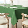 Picture of Veblandy 2 Pack Rectangle Tablecloth, 60x120 inch, Water Resistant Wrinkle Free Linen Textured Table Cloth Washable, Decorative Fabric Table Cover for Dining, Party and Camping, Green
