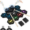 Picture of Electronic Drum Set，Marrilley 9 Drum Pad With Headphone Jack,Bigger Roll-up Drum Pad, Built-in Dual Stereo Speakers, Drum Sticks, Foot Pedals 10 Hours Playtime,Ideal Christmas Holiday Gift for Kids