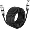 Picture of GearIT XLR to XLR Microphone Cable (50 Feet) XLR Male to Female Mic Cable 3-Pin Balanced Shielded XLR Cable for Mic Mixer, Recording Studio, Podcast - Black, 50ft