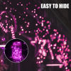 Picture of Brightown Valentine's Day 12 Pack Pink Led Fairy Lights Battery Operated String Lights Waterproof Silver Wire 7 Feet 20 Led Firefly Starry Moon Lights for DIY Wedding Party Bedroom