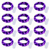 Picture of Halloween Purple Fairy String Lights: 12 Pack 7 Ft 20 LED Battery Operated Firefly Lights on Black Wire Starry Moon Lights for DIY Party Bedroom Patio