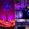 Picture of Halloween Purple Fairy String Lights: 12 Pack 7 Ft 20 LED Battery Operated Firefly Lights on Black Wire Starry Moon Lights for DIY Party Bedroom Patio