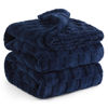 Picture of Bedsure Pageant Blue Fleece Blanket for Couch - Super Soft Cozy King Blankets for Women, Cute Small Blanket for Girls, 108x90 Inches
