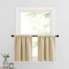 Picture of RYB HOME Thermal Insulated Small Window Curtains Short Drapes for Nursery Bathroom Kitchen Laundry RV Basement, 29 inch Wide by 24 in Long, Biscotti Beige, 2 Panels