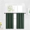 Picture of RYB HOME Bathroom Window Curtains - Super Soft Blackout Privacy Curtains for Baby Nursery Bedroom Basement Garege Workshop Kitchen Dining Living Room, W 29 x L 30, Dark Green, 2 Pcs
