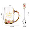 Picture of OEAGO Friendship Gifts for Women Best Tea Cup Friend Gifts for Women Flower Coffee Mug Christmas Birthday Gifts for Female Coworker
