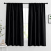 Picture of RYB HOME Blackout Curtains 63 inches Long - Energy Saving Insulation Large Window Curtain Blinds for Bedroom Living Room Dining Basement Home Office, W 62 x L 63 per Panel, Black, 2 Pcs