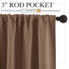 Picture of RYB HOME Short Curtains for Small Window, Energy Efficient Window Curtain Panels Room Darkening Shade Tiers Pair for Kitchen Nursery Kids Bedroom, 42 inch Width x 30 inch Length, Mocha, 2 Pcs