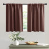Picture of RYB HOME Blackout Curtains for RV Camper Windows, Privacy Thermal Insulating Mini Curtains & Drapes for Bedroom Bathroom Basement Kitchen Door Window Cover, W 42 x L 36 inch, Chocolate Brown, 2 Pcs
