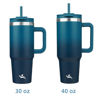 Picture of Konokyo 30 oz Tumbler with Handle and 2 Straws,2 in 1 Lid Insulated Water Bottle Stainless Steel Travel Coffee Mug,Indigo Black