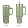 Picture of Konokyo 30 oz Tumbler with Handle and 2 Straws,2 in 1 Lid Insulated Water Bottle Stainless Steel Travel Coffee Mug,Army Green