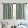 Picture of RYB HOME Dorm Curtains Room Darkening, 30 inch Length Privacy Window Treatment Thermal Insulated Covers for Shortage Room Studio Nursery, W42 x L30 inch, 2 Panels, Grayish Green